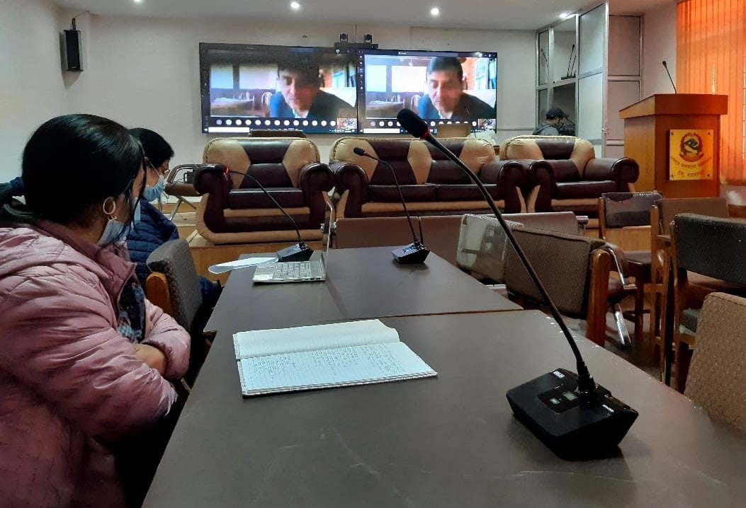 Picture 1: Dr. Bikash Devkota, Chief QSRD, MoHP giving welcome remarks on WAAW 2020 celebration week at NPHL virtual session.