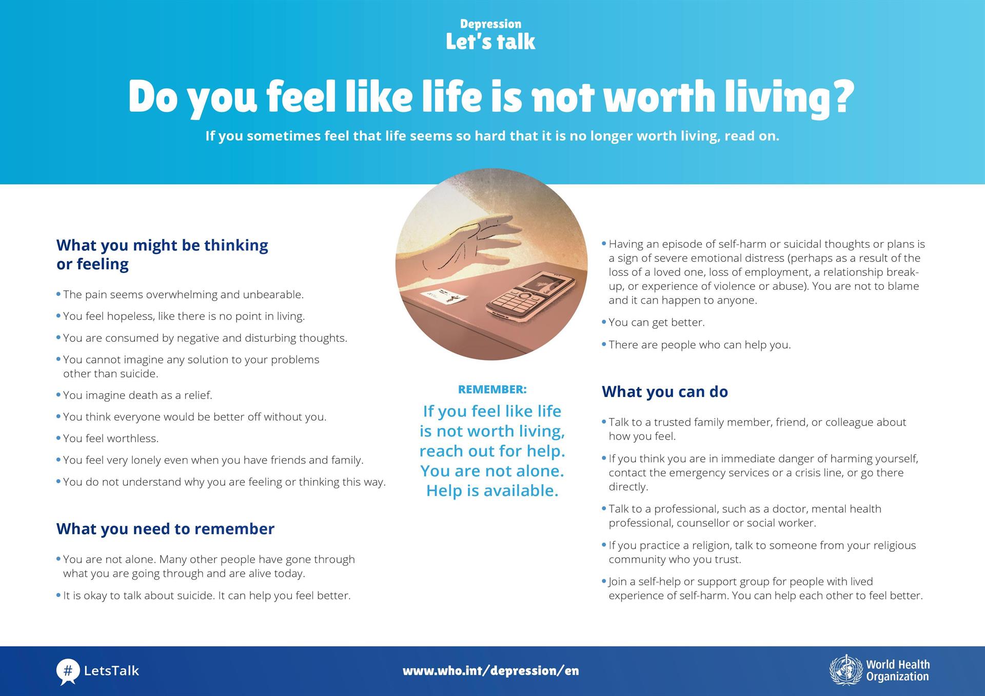 Let's Talk: Suicide prevention